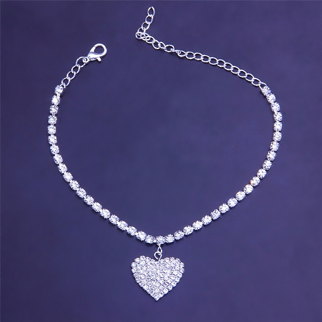 Cavigliera Cuore Swarovski